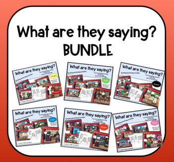 Preview of BUNDLE - What are they saying? groups 1-6