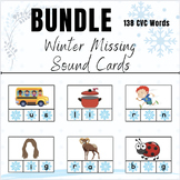 BUNDLE Winter Activities Phonemic Awareness Task Cards Mis