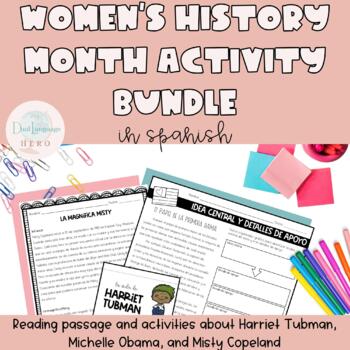 Preview of BUNDLE: Women's History Month in Spanish - Reading passages in Spanish