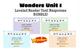 BUNDLE! Wonders Leveled Readers DIGITAL Text Responses - U