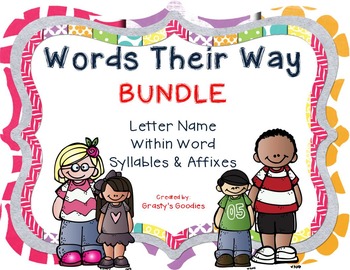 Preview of {BUNDLE #1} Words Their Way - Letter Name, Within Word, Syllables and Affixes