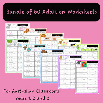 Preview of BUNDLE - Worksheets for all 10 basic mental addition strategies