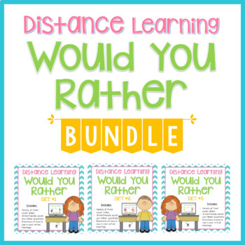 Preview of BUNDLE - Would You Rather - ZOOM Distance Learning Powerpoint Game