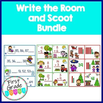 Preview of BUNDLE: Write the Room/Scoot Math Center Package