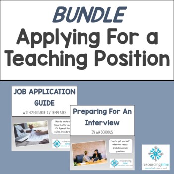Preview of BUNDLE:Job Application Guide + Interviews For WA Schools