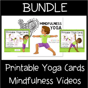 Preview of BUNDLE / Yoga poses / Yoga printables & video