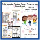 BUNDLE and SAVE! Roll a Monster, Turkey, Thanksgiving Dinn