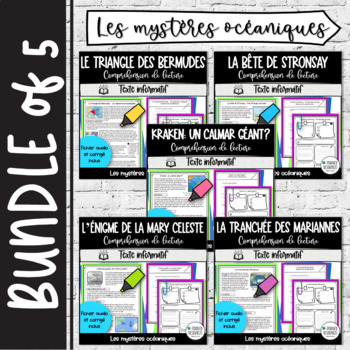 Preview of BUNDLE: compréhension de lecture | reading comprehension en français