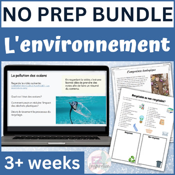 Preview of Ensemble d'environnement - French Environment Unit Bundle - 3+ weeks - NO PREP
