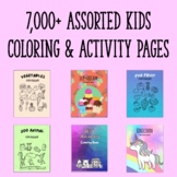 BUNDLE includes 7,000+ Kids Assorted Coloring Pages PLUS 1