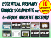BUNDLE of 10 Essential Primary Source Documents 6th grade 