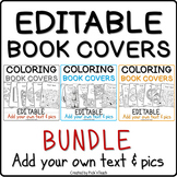 BUNDLE of 180+ coloring book cover templates EDITABLE in P