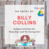 BUNDLE of 2 Billy Collins poetry analysis activities: Google Doc