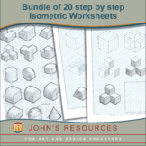 BUNDLE of 20 Student Sheets based on  “Isometric Solids Ad