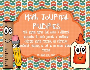 Preview of BUNDLE of 3 Math Journal Rubrics!