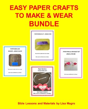 Preview of BUNDLE of (5) Paper Crafts - Easy to Make and Wearable!
