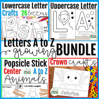 Preview of BUNDLE of ABC Letter Activities for Kindergarten from A to Z