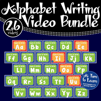 Preview of BUNDLE of Alphabet Writing Videos for Google Classroom (Distance Learning)