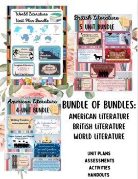 Preview of BUNDLE of BUNDLES: American Lit, British Lit ,World Lit Unit Plans (Grades 9-12)