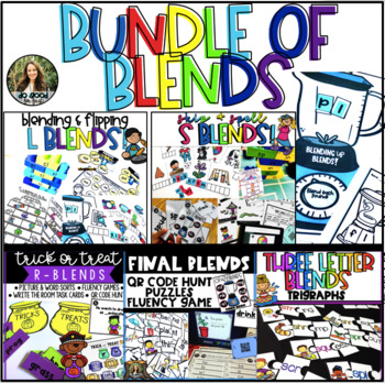 Preview of BUNDLE of Blends!  L Blends - S Blends- R Blends- Final Blends - 3 Letter Blends