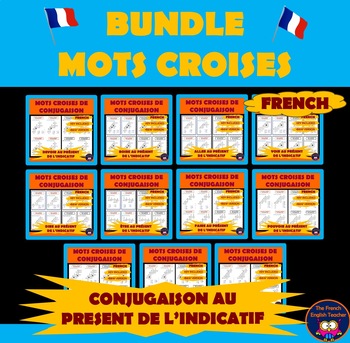 Preview of BUNDLE of CROSSWORD PUZZLES - la CONJUGAISON au PRESENT DE L'INDICATIF