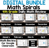 BUNDLE of Digital Math Spiral Reviews for Google Classroom