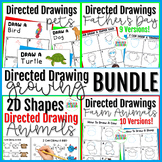BUNDLE of Directed Drawing NO PREP Activities for Animals 