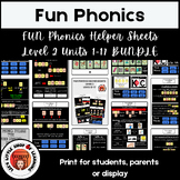 BUNDLE of FUN Phonics Helper Sheets, Level 2, Units 1-17, 