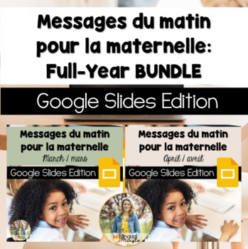 Preview of BUNDLE of French Morning Messages: Google Slides™