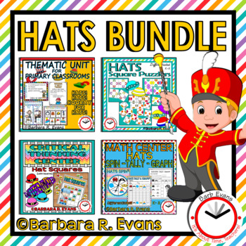 Preview of BUNDLE of HATS UNITS Thematic Units Critical Thinking ELA Math Centers