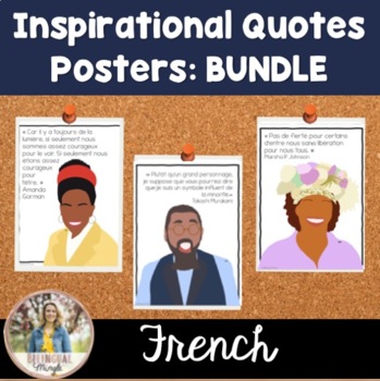 Preview of BUNDLE of Inspirational Quote Posters - FRENCH