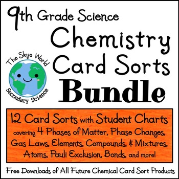 Preview of Bundle of Lessons - Chemistry Card Sort Activities w digital + PDF versions
