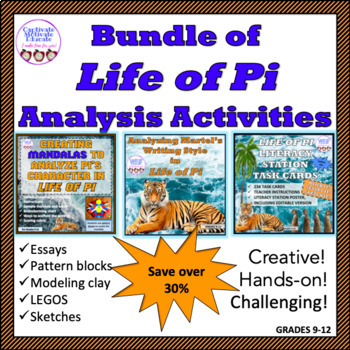 Preview of Life of Pi Analysis Activities BUNDLE!