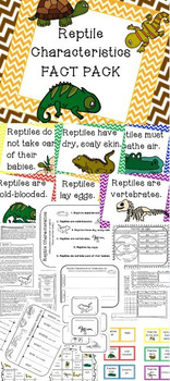 MAMMALS BIRDS REPTILES Characteristics FACT PACKS Bundled by The WOLFe PACK
