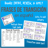 BUNDLE of SPANISH Transition Word Activities / Palabras de