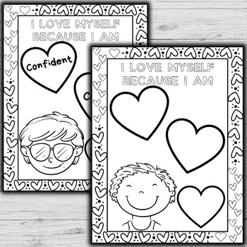 BUNDLE of Social Emotional Learning Worksheets - SEL - Self love - Alphabet