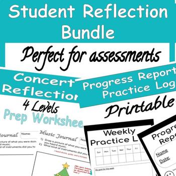 Preview of BUNDLE | Student Reflections & Assessments | Early Years Music