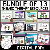 BUNDLE of Themed Speech and Language Interactive PDFs Teletherapy