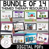 Themed Speech Therapy Activities BUNDLE Digital PDFs for M