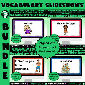 Preview of BUNDLE of Vocabulary Slideshows | Aligned with Encuentros 1