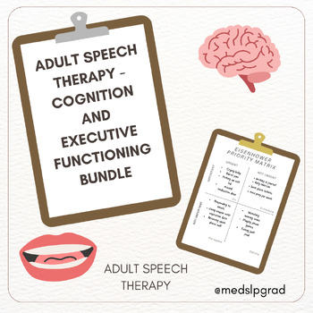 Preview of BUNDLE of adult cognition executive functioning therapy activities