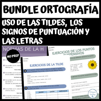 Preview of BUNDLE ortografía letras, signos de puntuación y tildes - Spanish SPELLING