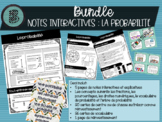 BUNDLE probabilité: notes interactives, cartes et vocabulaire