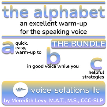 Preview of BUNDLE: use the alphabet: voice, stuttering, gender affirming therapy
