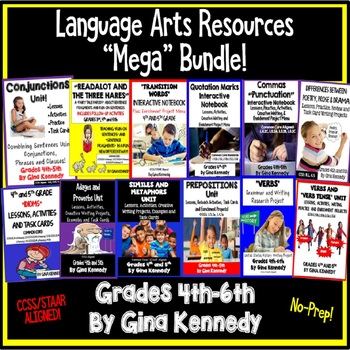 Preview of Language Arts Bundle, Activities and Lessons For the Entire Year!