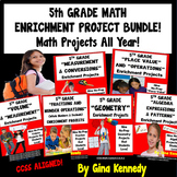 5th Grade Math Projects Bundle! Enrichment All Year, CCSS,