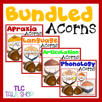 Preview of BUNDLED Acorns: Speech & Language Crafts