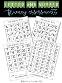 BUNDLED: Letter and Number identification fluency assessme