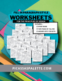 BUNDLED- Principles of Design - Worksheet Packet PARAGRAPH