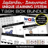 BUNDLED September Unique Learning Systems Task Boxes- Unit